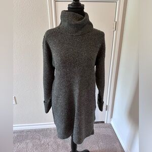 Topshop Gray Turtleneck Sweater Dress